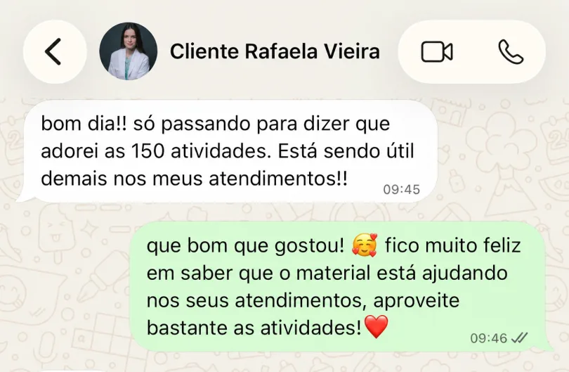 Depoimento de fisioterapeuta que usa o material