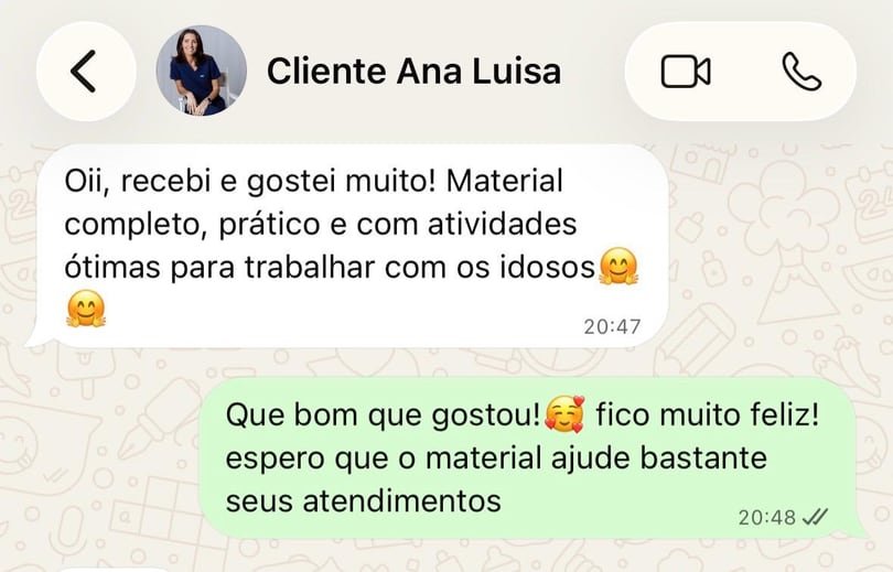 Depoimento de fisioterapeuta que usa o material