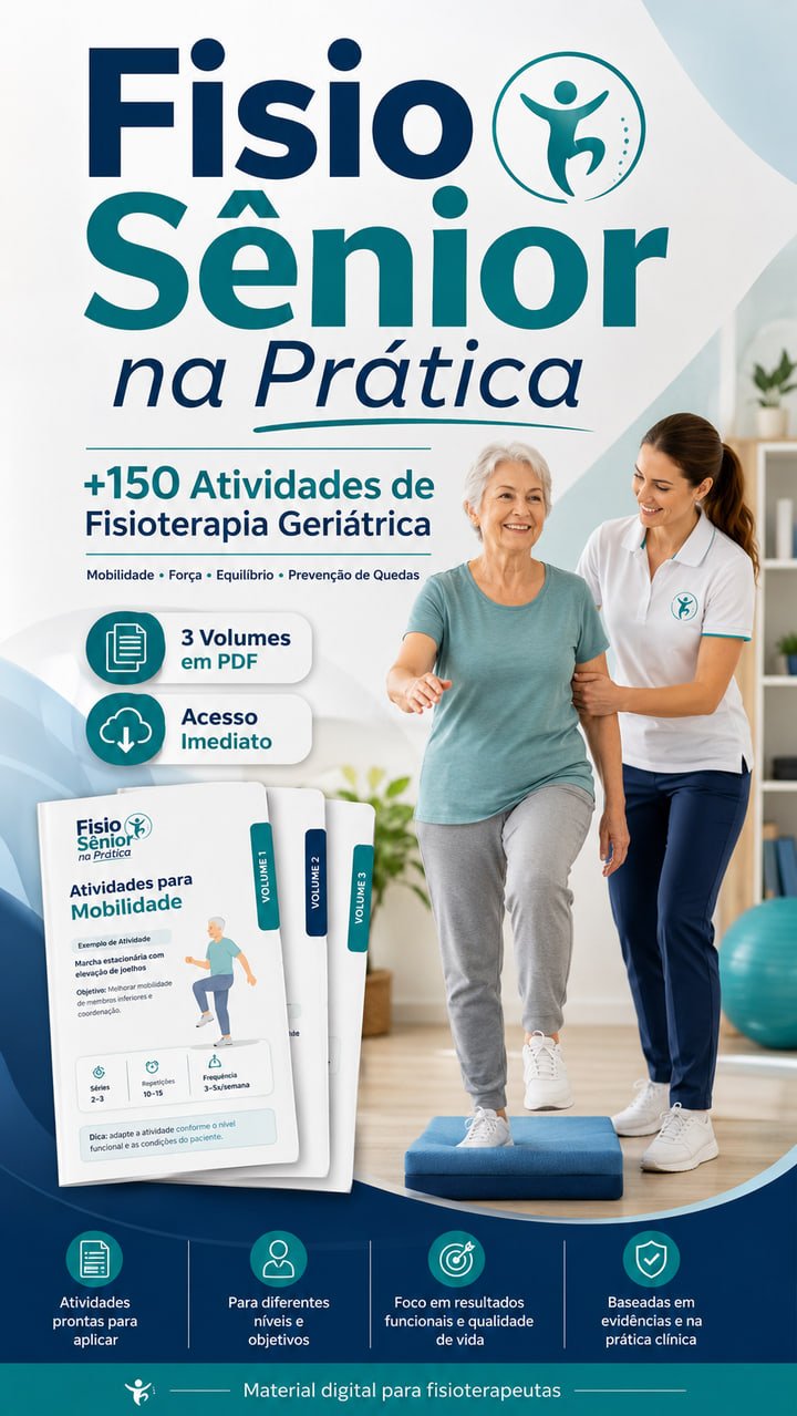 Os 3 volumes de Fisio Sênior na Prática com os 3 bônus